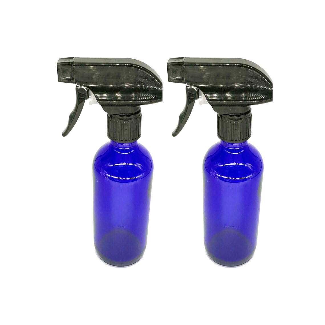 Medical Sales Supply 8oz Cobalt Blue Glass Bottles with Durable Trigger Sprayers - (2 Pack)