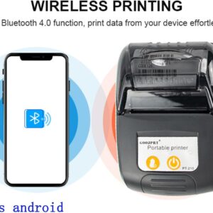 GZGYNADAST 58mm Bluetooth Receipt Thermal Printer, Bill Wireless Portable iOS Android Mini Pocket pos Printer,2 inch Ticket Bill Invoice Printing Machine for Small Business(Orange Color)