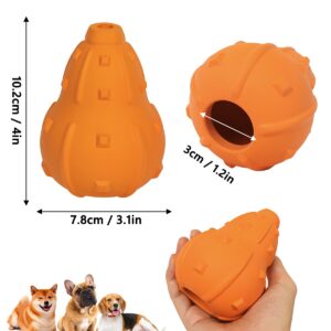 SCHITEC Treat Dispensing Dog Toy, Interactive Puzzle Feeder Fillable Enrichment Toys, Tough Rubber Puppy Chew Toy for Small Medium Dogs