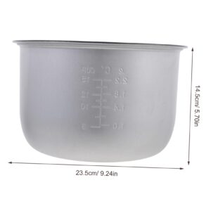 FELTECHELECTR Rice Cooker Liner Rice Pot Inner Pot Rice Cooking Multi-use Pot Cooked Rice Container Power Cooker Parts Cooker Inner Tank Aroma Rice Cooker 10 Cup Food Insert Intelligent Alloy