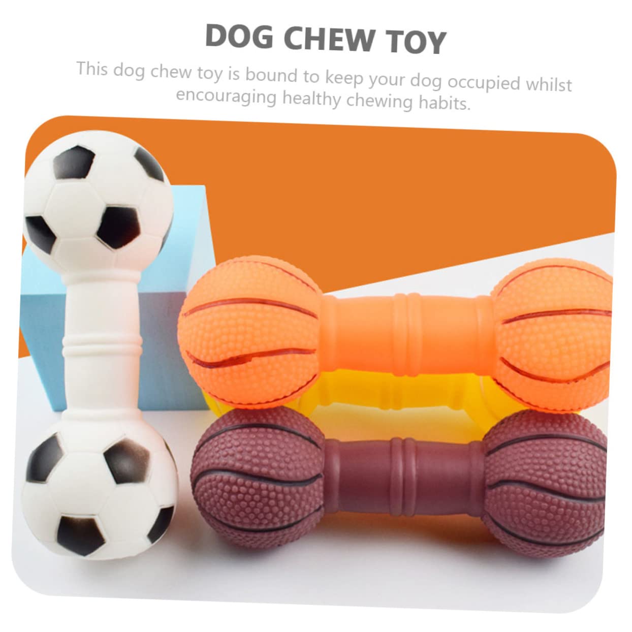 FOMIYES 2pcs Dog Toy Pet Squeaky Dog Toy Animal Barbell Squeaky Stick Interactive Toy Dog Chew for Puppies Dog Toy Puppy Chew Vocalize Large Dog