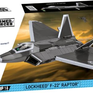 COBI Armed Forces Lockheed F-22 Raptor, Black & White