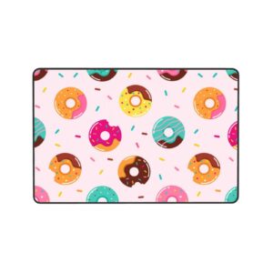 Pevtufa Donut Print Washable Rug 36"X24"Ultra-Thin Area Rugs for Living Room Non Slip Modern Carpet for Bedroom Dining Room Office Kitchen