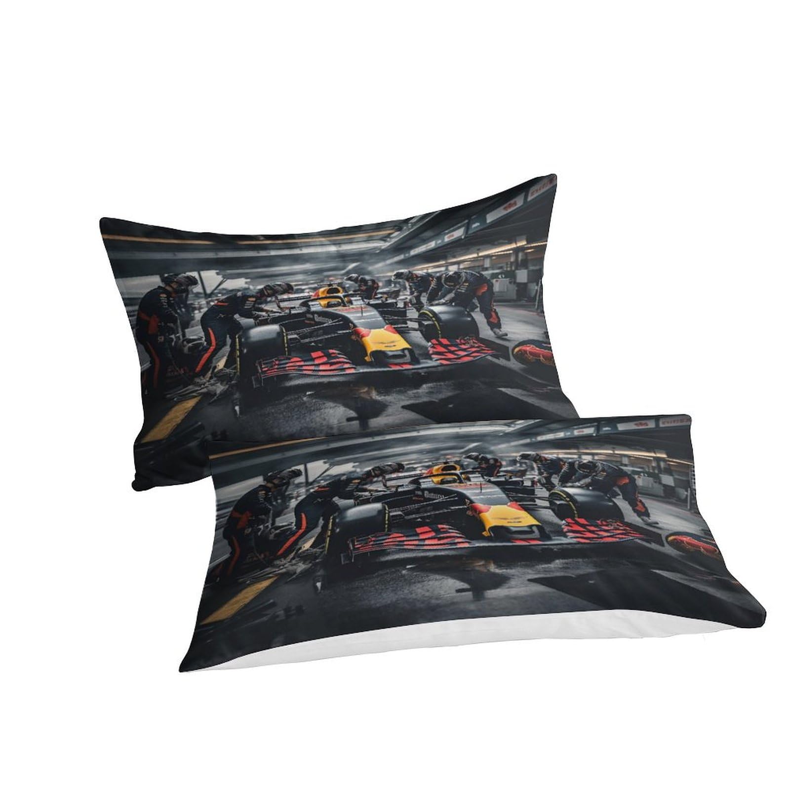 BUKISA Formula-Racing Racing Warmth Bedding Set Hidden Zipper Duvet Cover Set with Pillowcases Contests Quilt Cover Set Soft Microfiber Comforter Cover Various Sizes for Kids Adults Full（203x228cm）