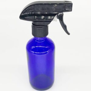 Medical Sales Supply 8oz Cobalt Blue Glass Bottles with Durable Trigger Sprayers - (2 Pack)