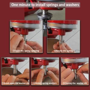 DaapYoow Quick Install OEM Spring and Washer For Kitchen Mixers,Protect and extend the life of the mixer.Requires no tools.Very easy to install.Stainless steel