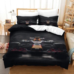 nollam formula-racing racing breathable comforter cover hidden zipper contests duvet cover set with pillowcases bedding set soft microfiber quilt cover set for various sizes queens（228x228cm）