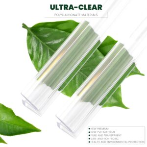 Shower Door Bottom Seal Strips 2PCS, 36 Inch Length PVC Clear Seal Strips with Drip Rail for 5/16"(8mm) Thick Frameless Glass Door, to Stop Water Leak