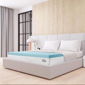 L'Baiet Cooling Gel Memory Foam Mattress Topper | 2" Queen Size | Medium Firm | Plush Soft Cool Pad Cushion for Bed, Sofa, Futon | CertiPUR-US Certified | Fiberglass Free | Safe for Kids and Adults