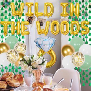 Rokochoes Wild In The Woods Decorations Camping Bachelorette Party Decors Banner Bride To Be Sash Ring Champagne Bridal Shower Wedding Engagement Hen Party Decors