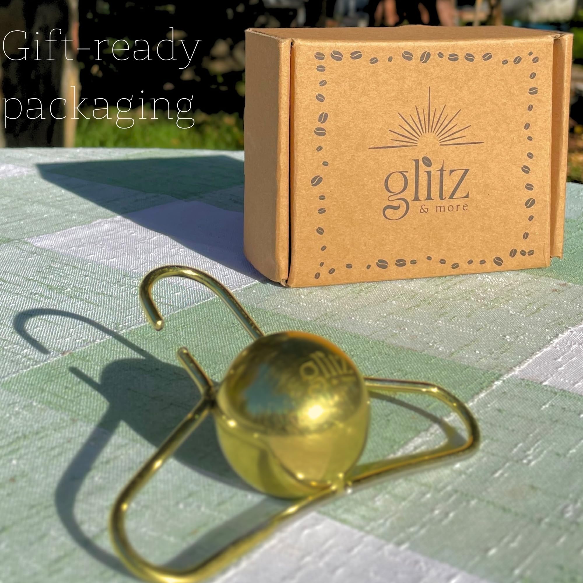 Glitz and More Stainless steel Chilling Coffee Espresso Ball for Coffee Lovers Gold Silver Java Ball Brew Chilling Ball (Gold)