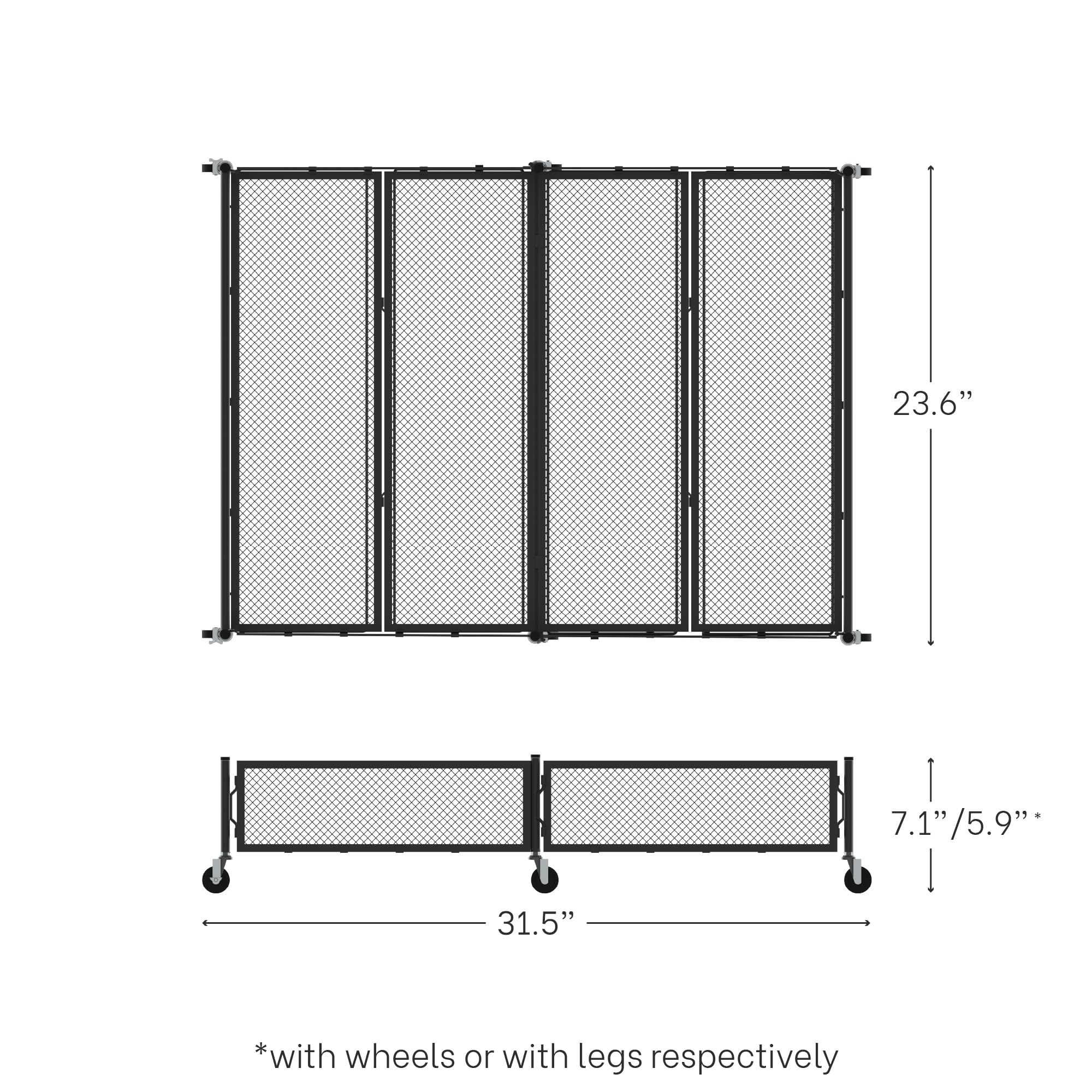 NEATWAY Under Bed Storage with Wheels - 65L Large Under Bed Shoe Storage 31.5" x 23.6" - Industrial Rubber Wheels - Shoe Organizer Under Bed - Underbed Storage - Under the Bed Storage