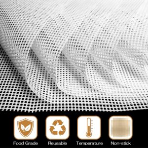 8 Pcs Silicone Dehydrator Sheets, Premium Non Stick Dehydrator Mats, Fruit Dryer Mesh for Food Dehydrator, 14x14 in