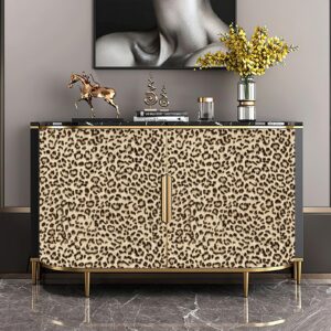 HueBurst Leopard Peel and Stick Wallpaper Leopard Contact Paper Self Adhesive Brown Wallpaper Removable Waterproof Contact Paper Art DIY Wallpaper for Bedroom Living Room 17.3"x118"(14.4sq.ft.)