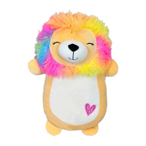 Squishmallows Official Kellytoy 10 Inch Hug Mees Squad Collectible Pillow Animal Pets (Leonard Rainbow Lion),Various