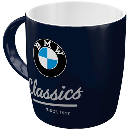 Nostalgic-Art Retro coffee mug, 11.2 oz, official license product (OLP), BMW – Classics – Gift idea for BMW fans, ceramic cup, vintage design