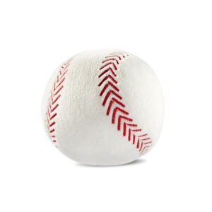 xzjmy baseball football plush pillow,stuffed sports throw plush toy,decorative round soft sport ball pillow, 3d ball shaped throw pillows gift for girls or boys (white, baseball)