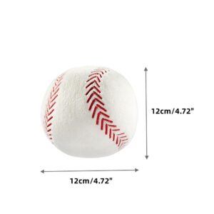 XZJMY Baseball Football Plush Pillow,Stuffed Sports Throw Plush Toy,Decorative Round Soft Sport Ball Pillow, 3D Ball Shaped Throw Pillows Gift for Girls or Boys (White, Baseball)