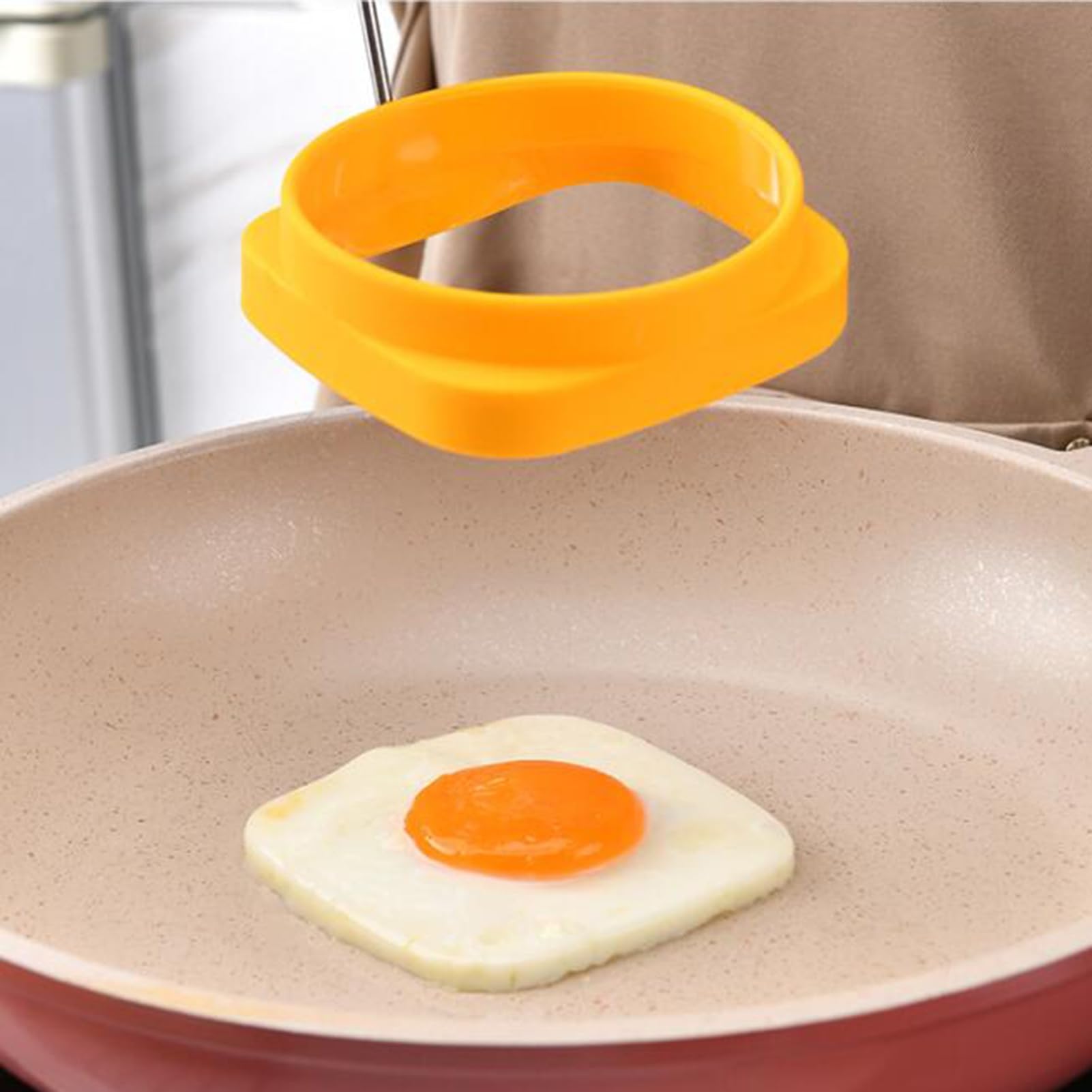 Fried Egg High Temperature Resistance Flexible Food Grade Double-sided Square Round Egg Fryer Mould for Home Fried Egg Ring