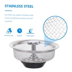 Homoyoyo 2pcs Sink Strainer Kitchen Sink Basket Sink Sink Hair Catcher Kitchen Sink Food Catcher Bathtub Drain Stopper Sink Stopper Strainer Filter Drain Basket