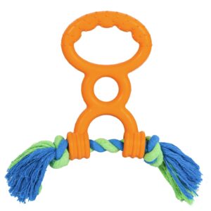 schitec tug of war dog toy, rubber rope pull toy for small medium dogs, interactive play puppy teething chew toys