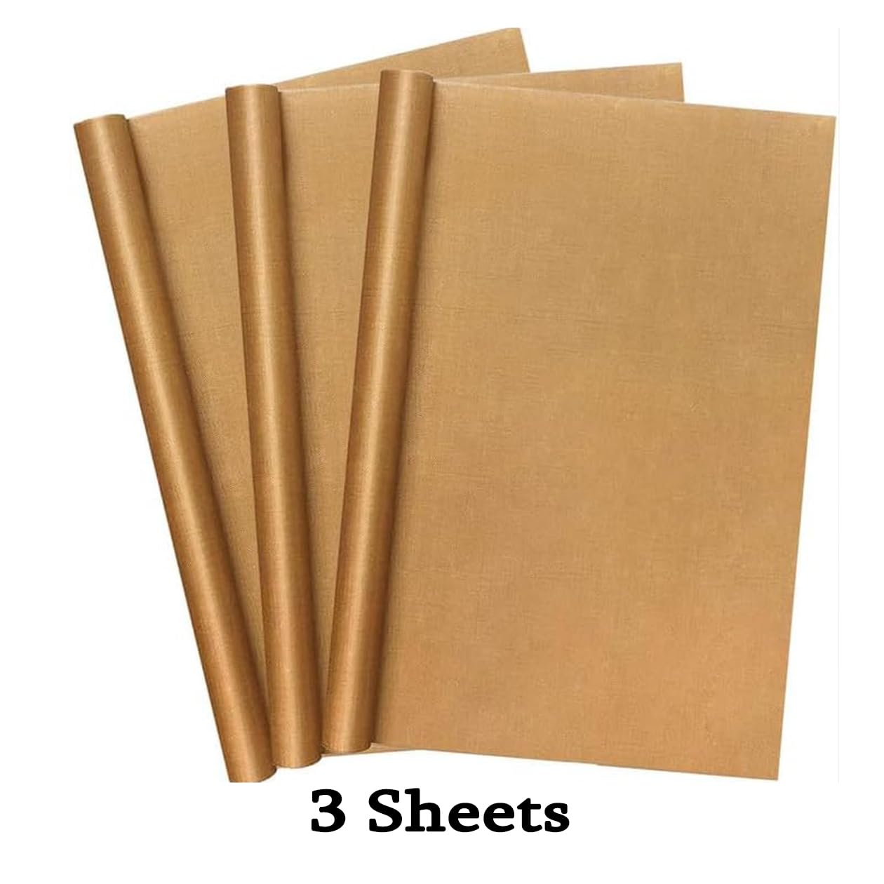 Teflon Sheets for Heat Press - 3 Pack Non Stick ANNAAKO Oven Liner Teflon Sheet Reusable 12 x 16" Teflon Paper Heat Resistant Teflon Mat(Brown)