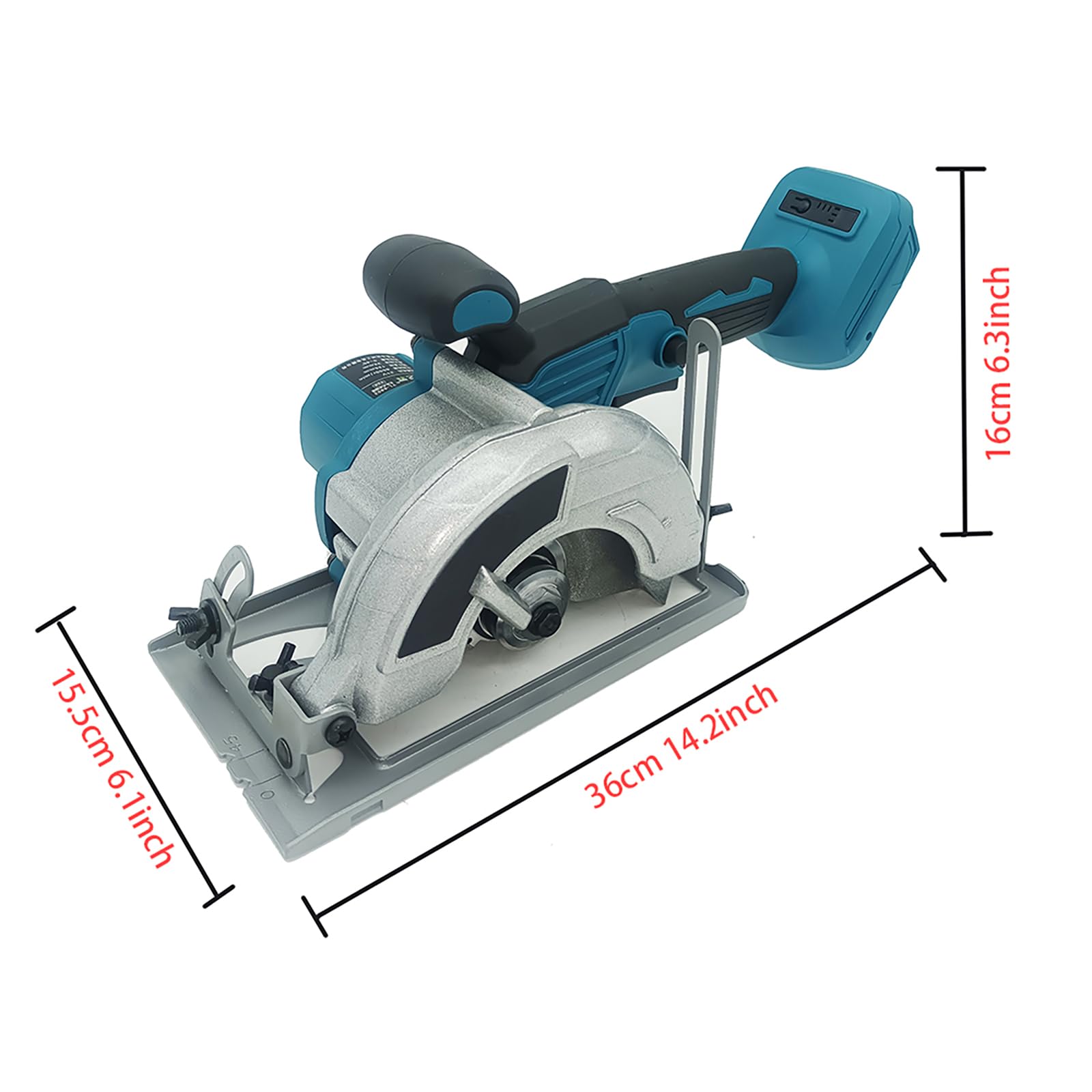 5 Inches Brushless Cordless Circular Saw for Makita 18V Battery(Tool Only),6500 RPM Compact Circular Saw,20mm Arbor with 1 TCT 30T Wood Blade and Scale Ruler