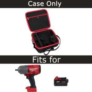 Mchoi Hard Case Suitable for Milwaukee 2767-20 M18 FUEL High Torque 1/2" Impact Wrench, Waterproof Shockproof Impact Wrench Protective Case, Case Only