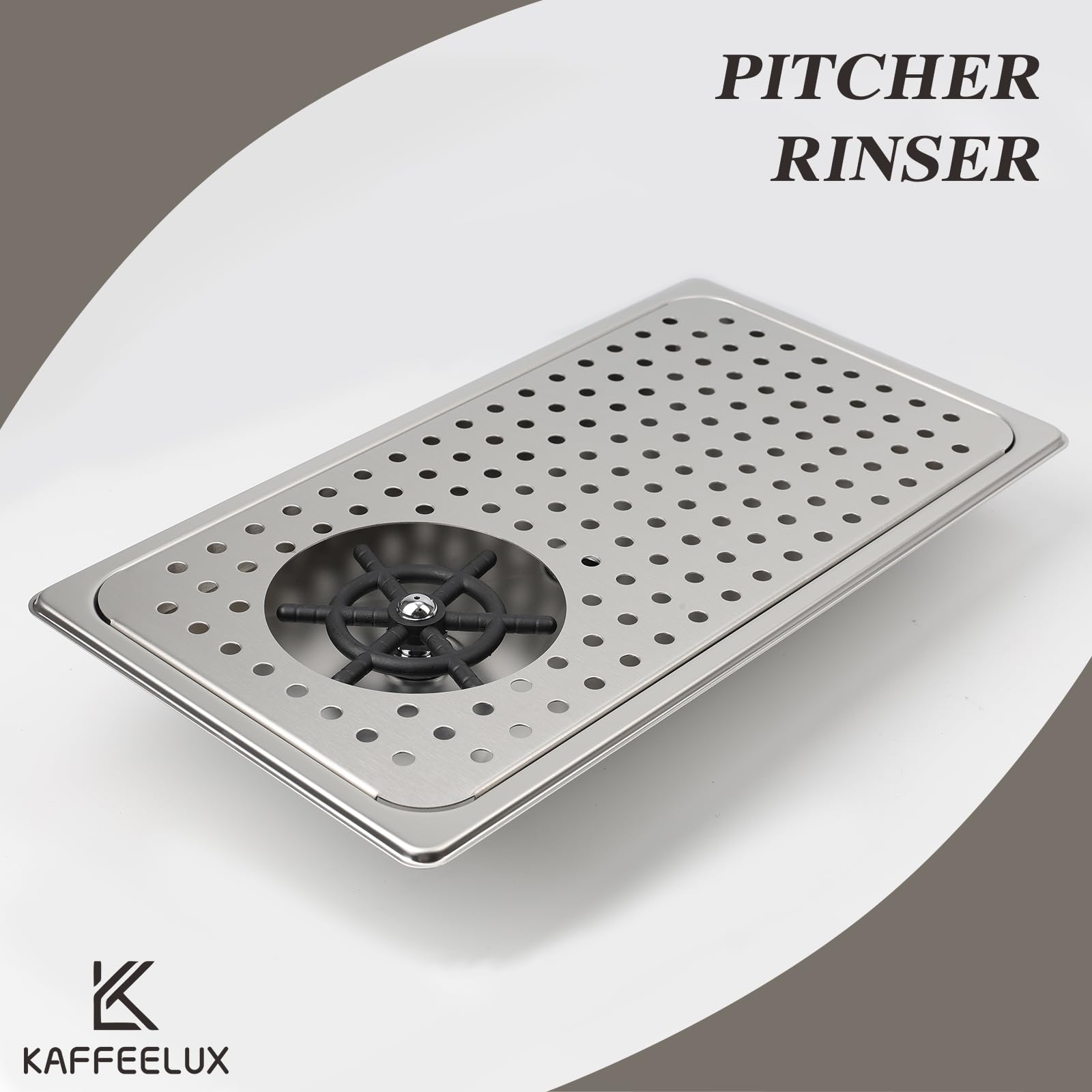 Pitcher Washer, Espresso Washer, Drainage and Drip Tray Stainless Steel Bar Glass Washer is The Sink, and The Cup Spray Washer is The Home Kitchen Hotel Cafe Restaurant (KF27-Silver)