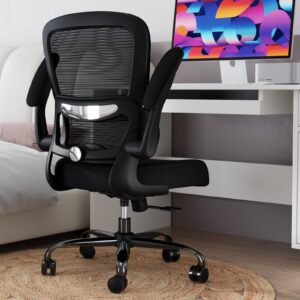 TRALT Office Chair - Ergonomic Desk Chair with Adjustable Lumbar Support, Mesh Computer Chair, Executive Chair for Home Office Comfortable Lumbar Support (Black)