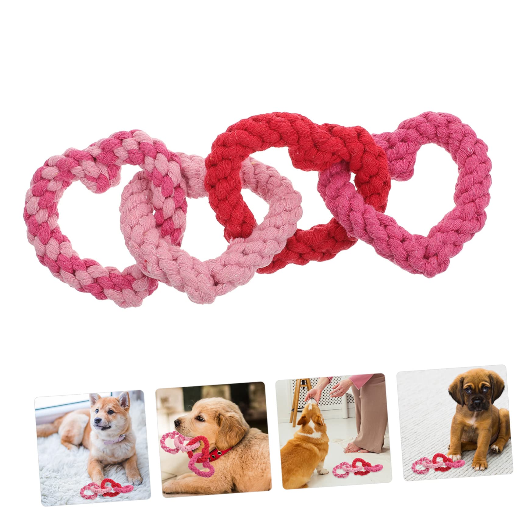 Beavorty 1Pcs Dog Rope Toys Chew Rope Natural Cotton Dog Pull Rope Indestructible Dog Toy Dog Tug Toy for Large Dogs, Dental Cleaning Chew Toys