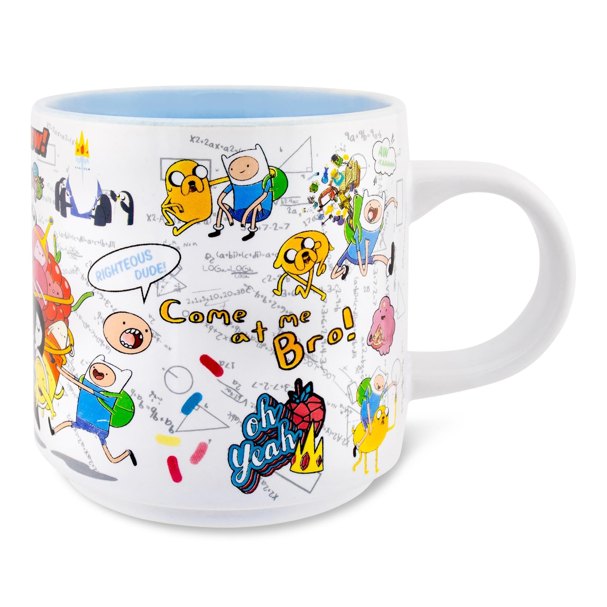 Adventure Time Characters Single Stackable Ceramic Mug | Coffee Cup For Tea, Espresso, Cocoa | Holds 13 Ounces