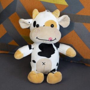 BSTSELER Cow Cattle Stuffed Animals Plush Toy 12" Large Milk Pillow Soft Cattle Plushies Cow Hug Pillow Stuffed Animals Doll for Boys and Girls (A: No Clothes)