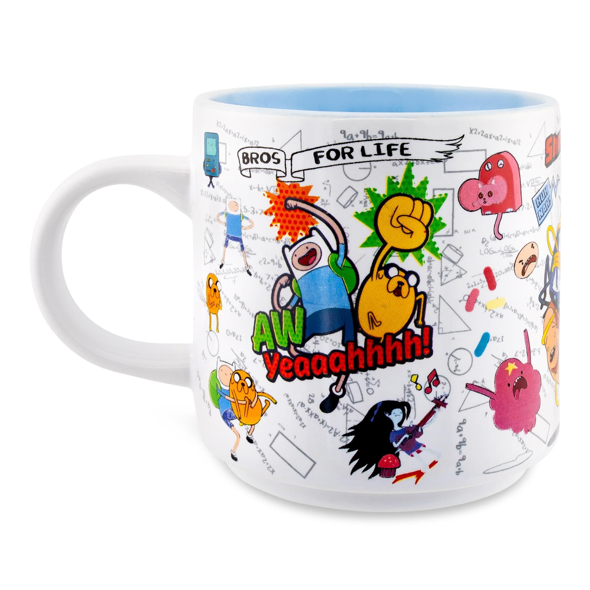 Adventure Time Characters Single Stackable Ceramic Mug | Coffee Cup For Tea, Espresso, Cocoa | Holds 13 Ounces