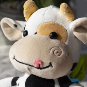 BSTSELER Cow Cattle Stuffed Animals Plush Toy 12" Large Milk Pillow Soft Cattle Plushies Cow Hug Pillow Stuffed Animals Doll for Boys and Girls (A: No Clothes)