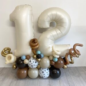 40 Inch Cream White 1 Balloon Numbers, Large Number 1 Balloon Foil Helium Number Balloons, Big 1st Mylar Birthday Balloons for Boys Girls 1st Birthday Party Decorations Anniversary Party Supplies