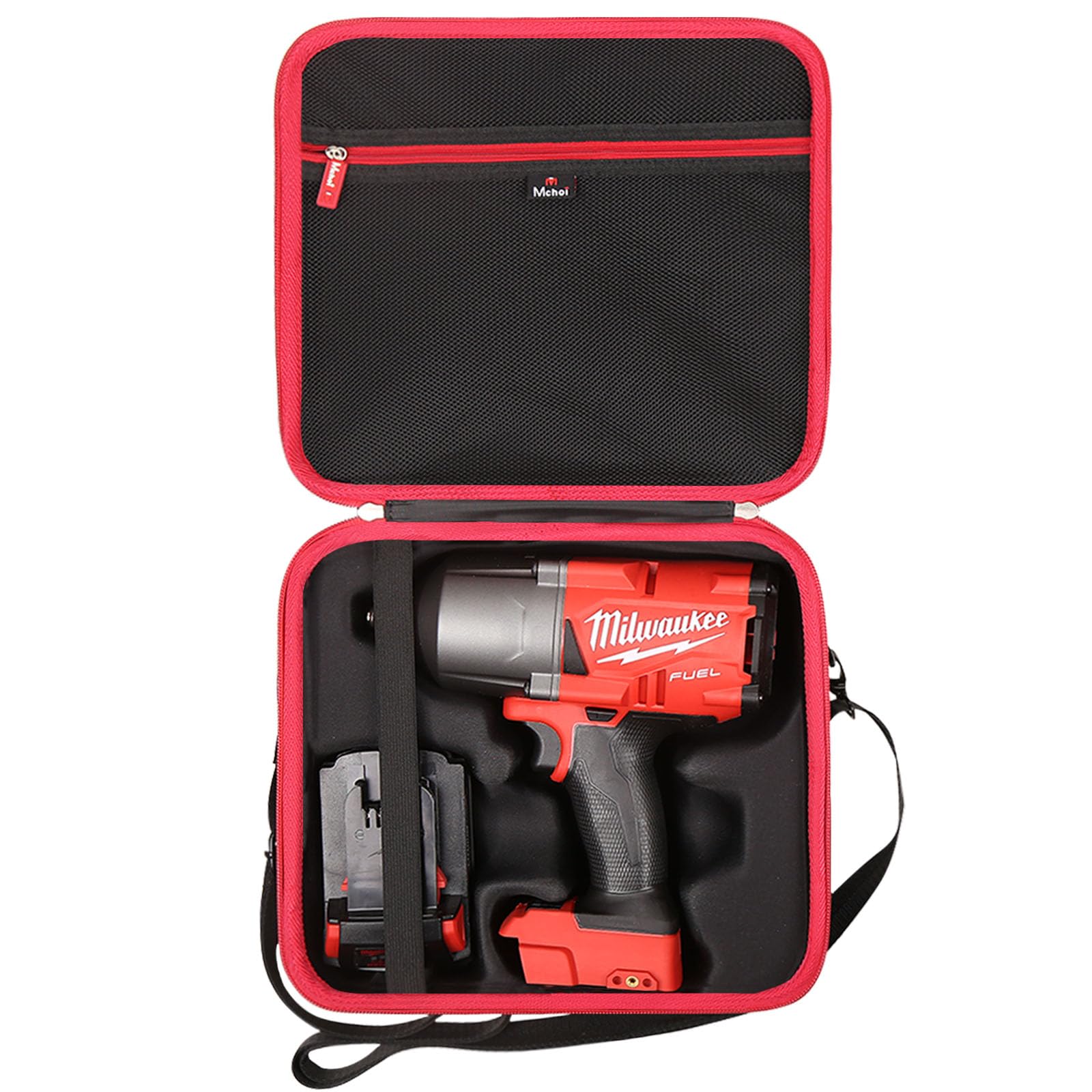 Mchoi Hard Case Suitable for Milwaukee 2767-20 M18 FUEL High Torque 1/2" Impact Wrench, Waterproof Shockproof Impact Wrench Protective Case, Case Only