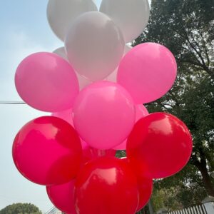 JODIDI 60 Pcs 12 Inch Latex Balloons in Red, Pink and White, Perfect for Valentine's Day, Christmas, Girl's Birthday, Graduation, Wedding and Baby Shower Party Balloons Decorations