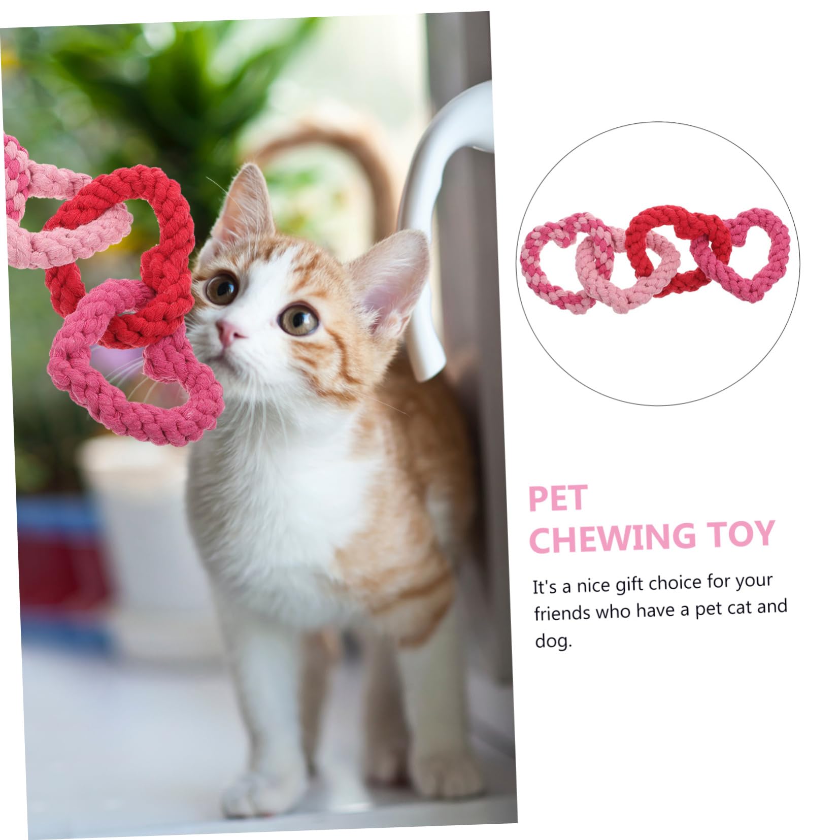 Beavorty 1Pcs Dog Rope Toys Chew Rope Natural Cotton Dog Pull Rope Indestructible Dog Toy Dog Tug Toy for Large Dogs, Dental Cleaning Chew Toys