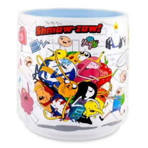 Adventure Time Characters Single Stackable Ceramic Mug | Coffee Cup For Tea, Espresso, Cocoa | Holds 13 Ounces