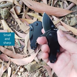 CHYI-GOGO 2 PCS Outdoor hiking camping knife,Men's portable pocket knife, mini folding knife, portable EDC tool knife. Gift for Man and dad