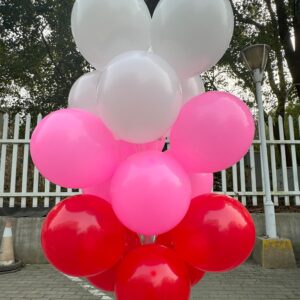 JODIDI 60 Pcs 12 Inch Latex Balloons in Red, Pink and White, Perfect for Valentine's Day, Christmas, Girl's Birthday, Graduation, Wedding and Baby Shower Party Balloons Decorations