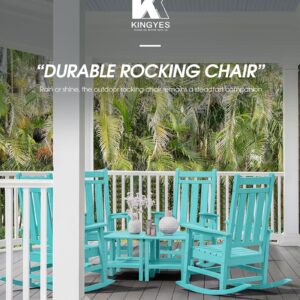 KINGYES Outdoor Patio Rocking Chair, Aruba