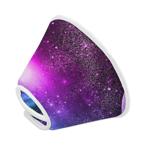 Colorful Galaxy Soft Dog Cone Collars Protective Adjustable Cat Recovery Collar to Stop Licking XL