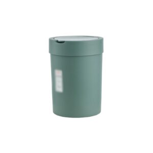 round open top waste basket multifunction trash bin for kitchen bedroom living room indoor fashion garbage container bin (color : green)