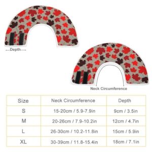 Canada Red Maple Soft Dog Cone Collars Protective Adjustable Cat Recovery Collar to Stop Licking L