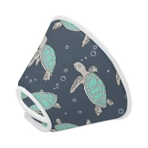 sea turtles green comfortable dog cone cat collar adjustable prevent from licking wounds xl