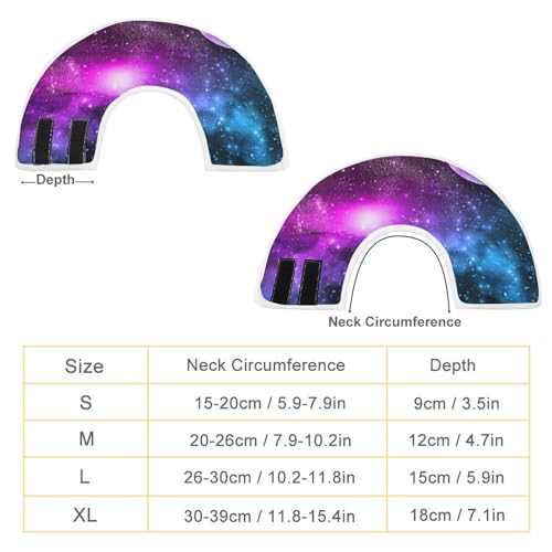 Colorful Galaxy Soft Dog Cone Collars Protective Adjustable Cat Recovery Collar to Stop Licking XL