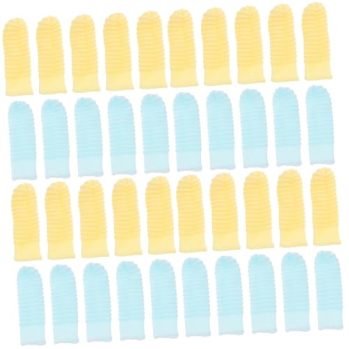 Angoily 40 Pcs Pet Toothbrush Gloves Chew Brush for Dogs Dog Toothbrush Finger Dog Chew Toy Cat Toothbrush Finger Small Dog Toothbrush Pet Supplies Comfortable Tooth Brushing Set Polyester