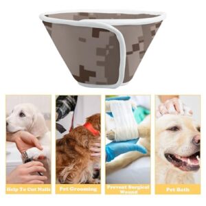 Red Camouflage Comfortable Dog Cone Cat Collar Adjustable Prevent from Licking Wounds S